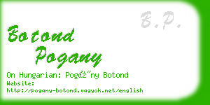 botond pogany business card